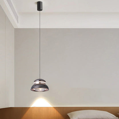 Contemporary Dome LED Pendant Light – Creative Aluminum & Acrylic Hanging Lamp for Bedroom