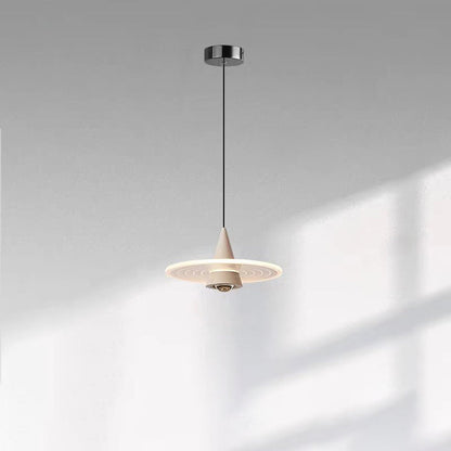 Modern Minimalist Cone Pendant Light – Iron & Aluminum LED Ceiling Fixture for Bedroom