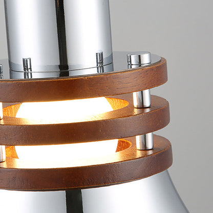 Modern Minimalist Dome Pendant Light 1-Light Iron Metal Ceiling Fixture for Bedroom