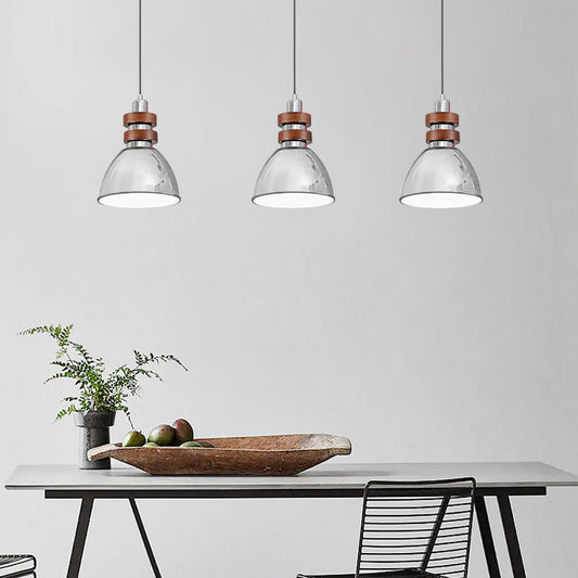 Modern Minimalist Dome Pendant Light 1-Light Iron Metal Ceiling Fixture for Bedroom