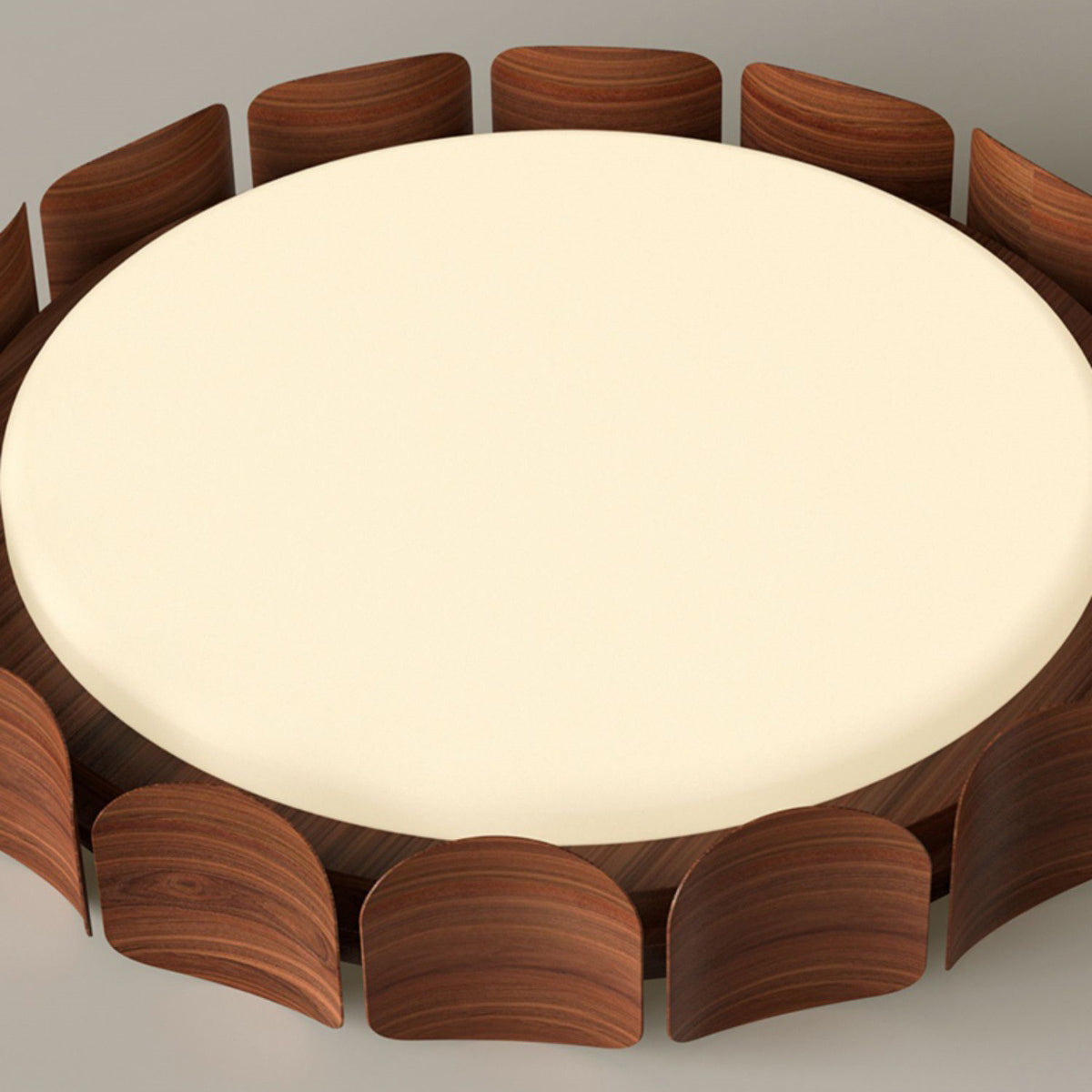 Traditional Vintage Round LED Ceiling Light – Iron & Acrylic Flush Mount for Bedroom