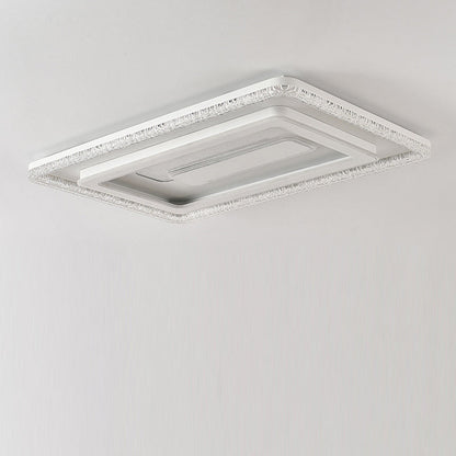 Modern Luxury Rectangular LED Ceiling Light – Flush Mount in Iron & Acrylic for Living Room