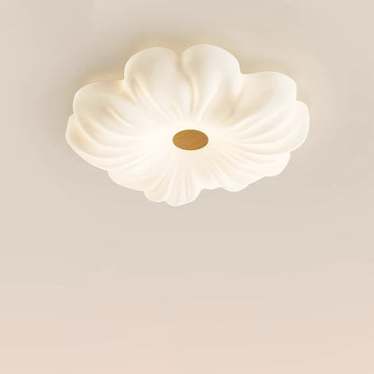 Contemporary Creative Flower LED Ceiling Light – Flush Mount in Iron & PE for Bedroom