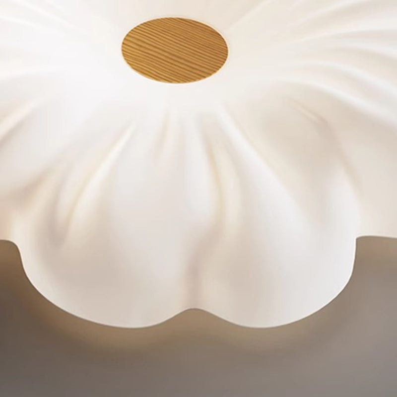 Contemporary Creative Flower LED Ceiling Light – Flush Mount in Iron & PE for Bedroom