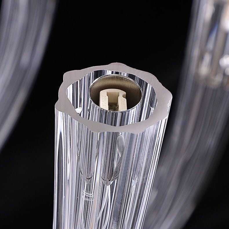 Contemporary Creative Jellyfish Chandelier – 12-Light Glass & Metal Fixture for Living Room