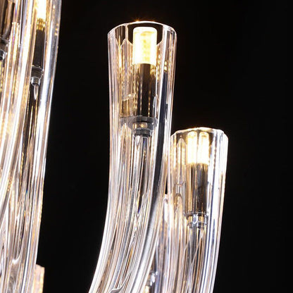 Contemporary Creative Jellyfish Chandelier – 12-Light Glass & Metal Fixture for Living Room