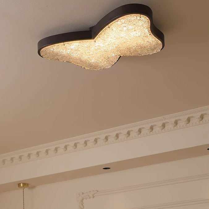 Traditional Vintage Butterfly LED Ceiling Light – Alloy & Acrylic Flush Mount for Bedroom