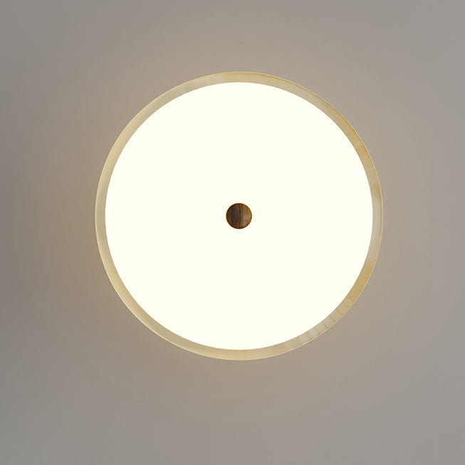 Traditional Vintage Round LED Ceiling Light – Semi-Flush Mount in Iron & PE for Bedroom