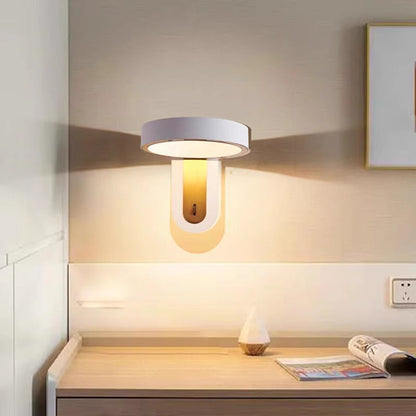 Modern Simplicity Round Iron Aluminum LED Wall Sconce Lamp For Bedroom