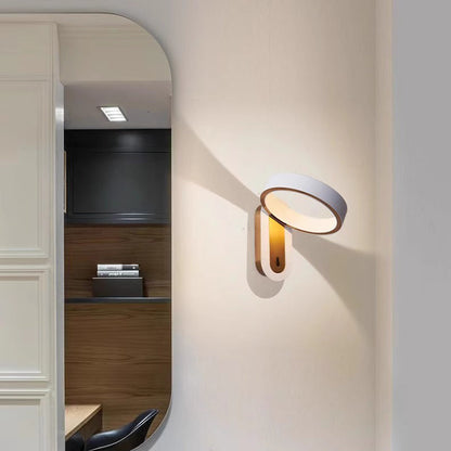 Modern Simplicity Round Iron Aluminum LED Wall Sconce Lamp For Bedroom