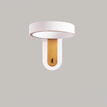 Modern Simplicity Round Iron Aluminum LED Wall Sconce Lamp For Bedroom