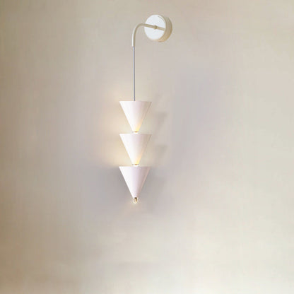 Contemporary Creative Cone Iron Acrylic LED Wall Sconce Lamp For Living Room