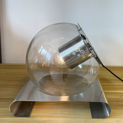 Contemporary Industrial Sphere Metal Glass 1-Light Table Lamp For Bedroom