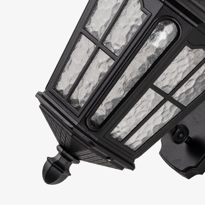 Traditional European Lantern Waterproof Aluminum Glass 1-Light Wall Sconce Lamp For Outdoor Patio