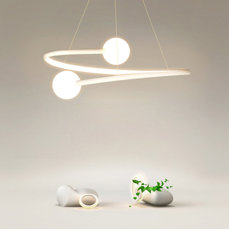 Modern Simplicity Circle Iron Acrylic LED Chandelier For Living Room