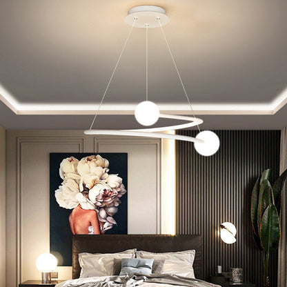 Modern Simplicity Circle Iron Acrylic LED Chandelier For Living Room