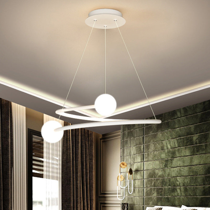 Modern Simplicity Circle Iron Acrylic LED Chandelier For Living Room