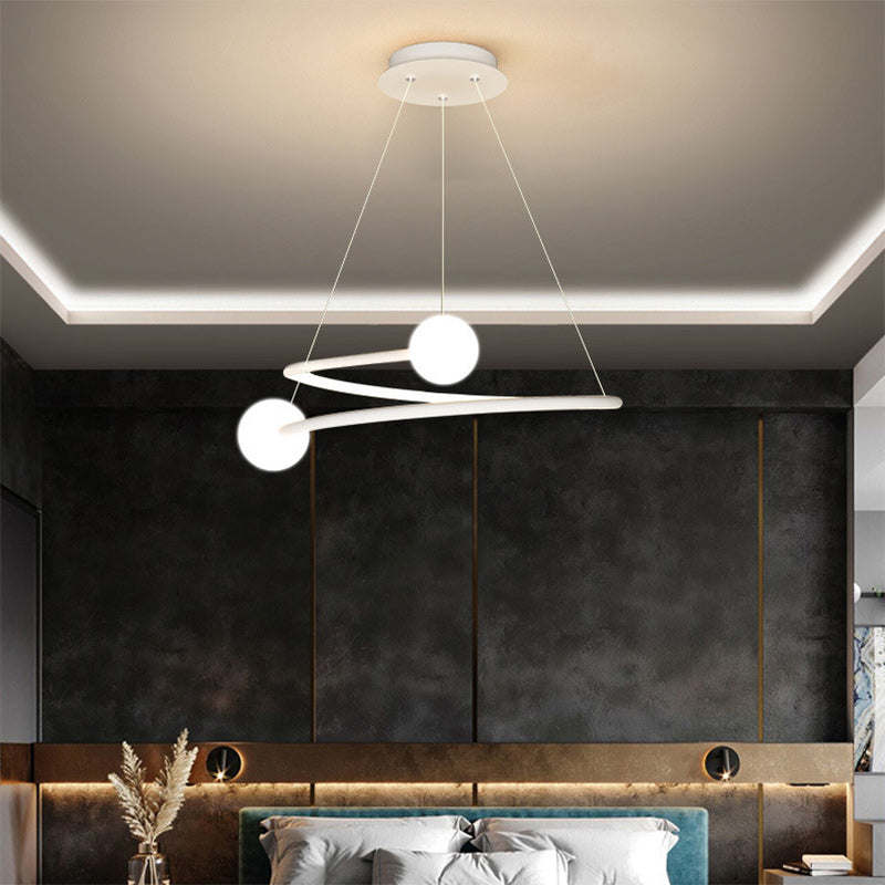 Modern Simplicity Circle Iron Acrylic LED Chandelier For Living Room