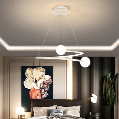 Modern Simplicity Circle Iron Acrylic LED Chandelier For Living Room