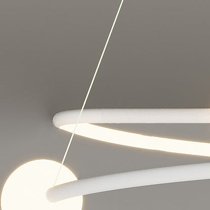 Modern Simplicity Circle Iron Acrylic LED Chandelier For Living Room