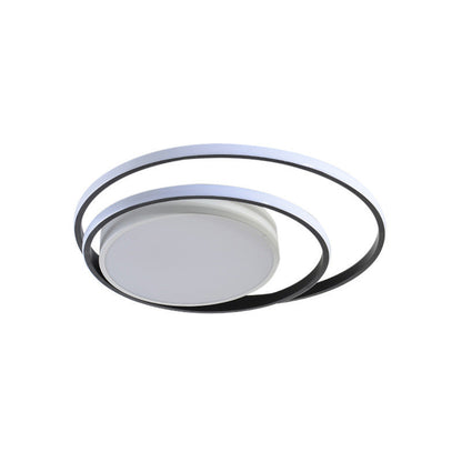 Modern Simplicity Circle Aluminum LED Semi-Flush Mount Ceiling Light For Bedroom