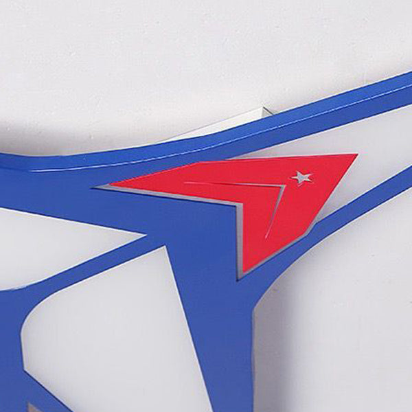 Contemporary Creative Kids Cartoon Airplane Iron LED Flush Mount Ceiling Light For Bedroom