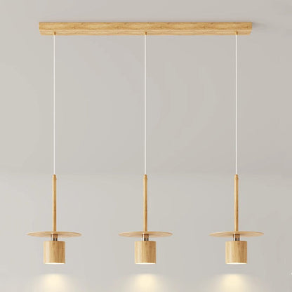 Traditional Chinese Cylinder Iron LED Chandelier Island Light For Living Room