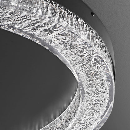 Modern Simplicity Round Metal Resin LED Flush Mount Ceiling Light For Bedroom