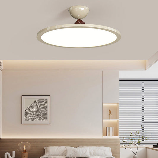 Modern Simplicity Flying Saucer Round Iron PC LED Semi-Flush Mount Ceiling Light For Bedroom