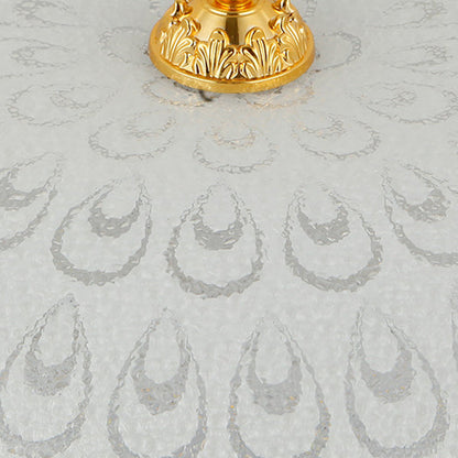 Traditional European Round ABS Glass LED Flush Mount Ceiling Light For Bedroom