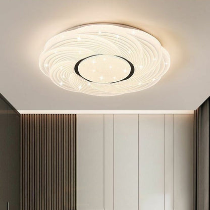 Contemporary Creative Storm Iron Acrylic LED Flush Mount Ceiling Light For Bedroom