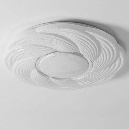 Contemporary Creative Storm Iron Acrylic LED Flush Mount Ceiling Light For Bedroom