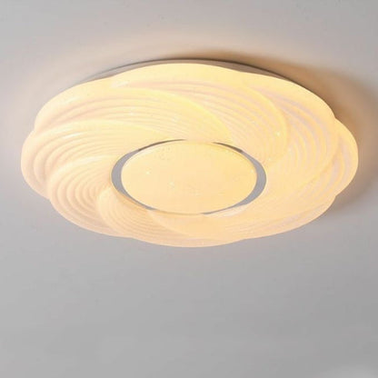 Contemporary Creative Storm Iron Acrylic LED Flush Mount Ceiling Light For Bedroom