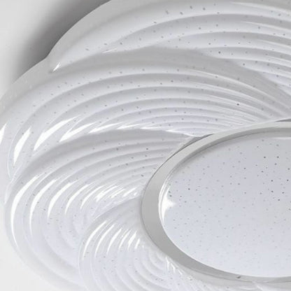 Contemporary Creative Storm Iron Acrylic LED Flush Mount Ceiling Light For Bedroom