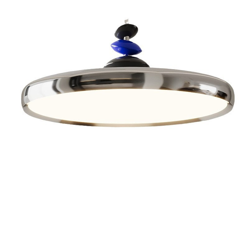 Modern Simplicity Flying Saucer Round Aluminum Acrylic LED Pendant Light For Living Room