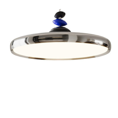 Modern Simplicity Flying Saucer Round Aluminum Acrylic LED Pendant Light For Living Room