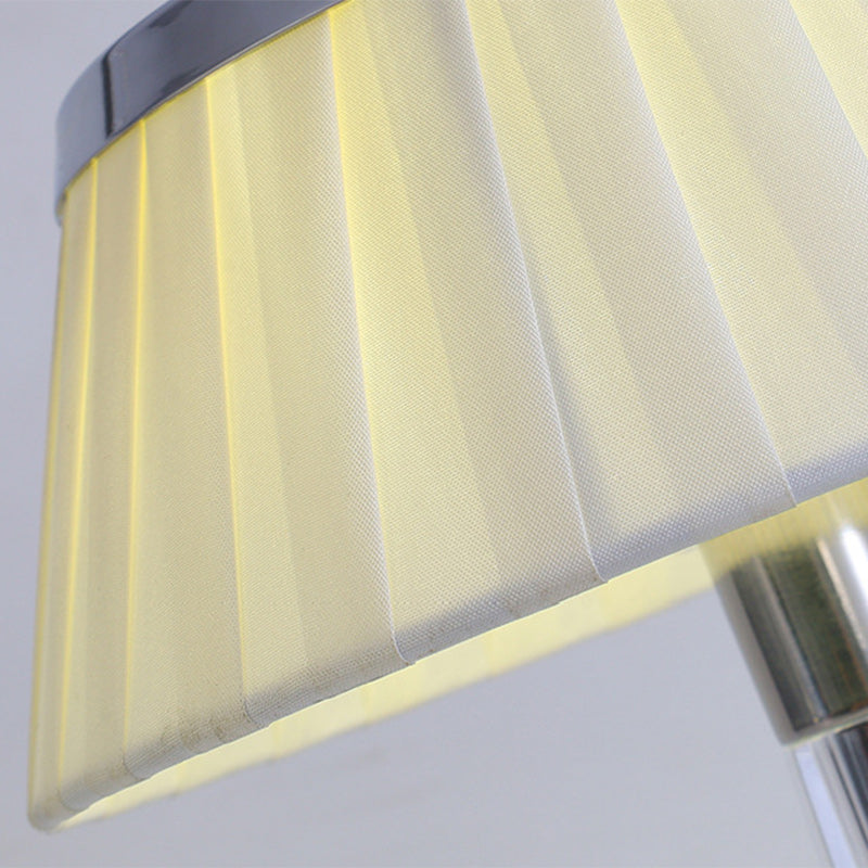 Modern Luxury Round Iron Crystal 1-Light Table Lamp For Bedroom