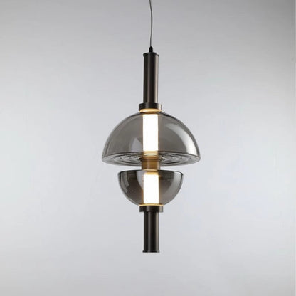 Modern Luxury Dome Metal Glass LED Pendant Light For Living Room