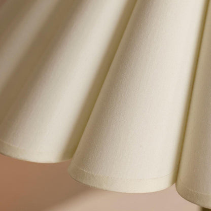 Traditional Vintage Cone Solid Wood Fabric 1-Light Table Lamp For Bedroom
