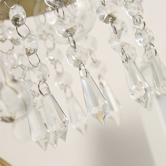 Contemporary Creative Cone Metal Crystal 1-Light Table Lamp For Bedroom