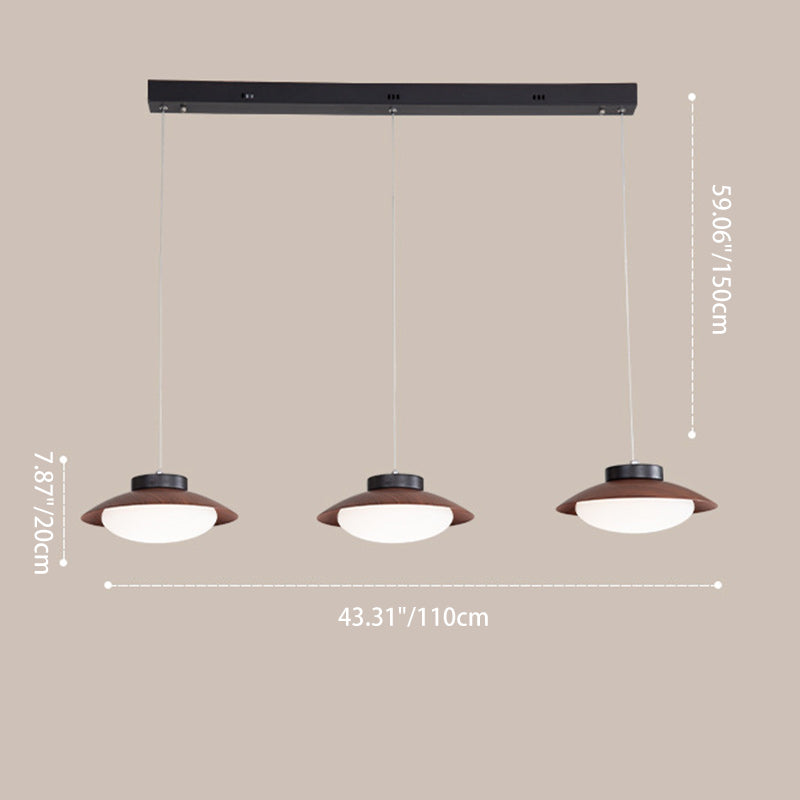 Modern Minimalist Dome Iron PE LED Island Light Chandelier For Dining Room