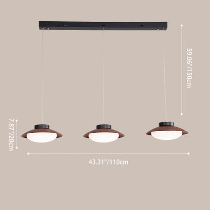 Modern Minimalist Dome Iron PE LED Island Light Chandelier For Dining Room