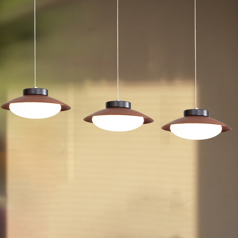 Modern Minimalist Dome Iron PE LED Island Light Chandelier For Dining Room