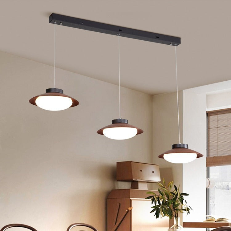 Modern Minimalist Dome Iron PE LED Island Light Chandelier For Dining Room