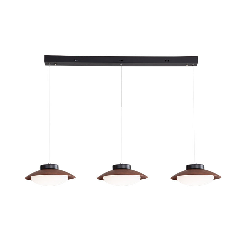 Modern Minimalist Dome Iron PE LED Island Light Chandelier For Dining Room