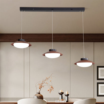 Modern Minimalist Dome Iron PE LED Island Light Chandelier For Dining Room