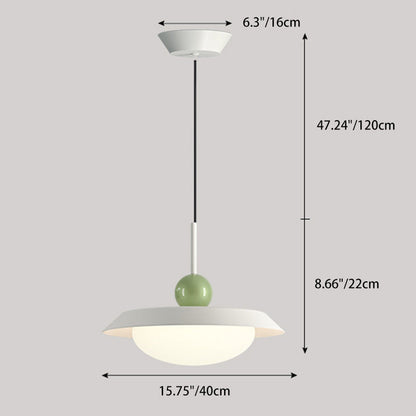 Modern Minimalist Round Iron Acrylic LED Pendant Light For Living Room