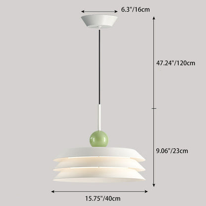 Modern Minimalist Round Iron Acrylic LED Pendant Light For Living Room