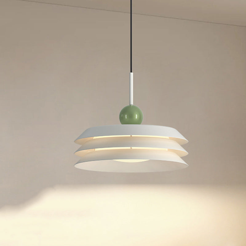 Modern Minimalist Round Iron Acrylic LED Pendant Light For Living Room