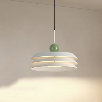Modern Minimalist Round Iron Acrylic LED Pendant Light For Living Room